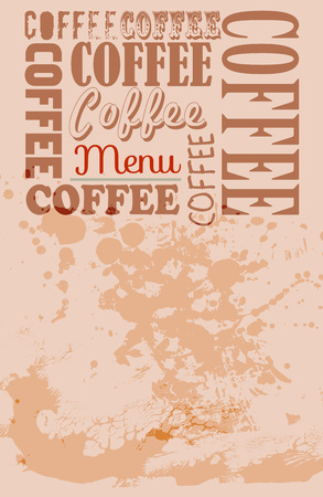 Coffee shop or cafe menu design template.のイラスト素材