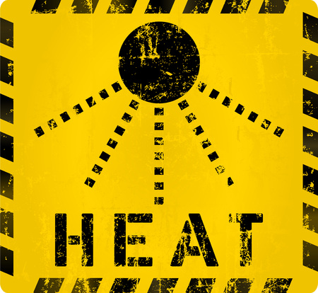 heat warning sign,vector eps 10のイラスト素材