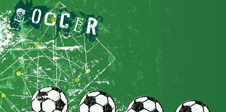 Soccer or football design template, with tactics diagram grunge style, free copy spaceのイラスト素材