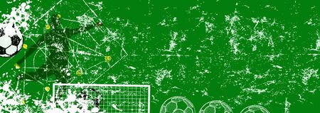 grunge soccer o. football design template, vector with free copy spaceのイラスト素材