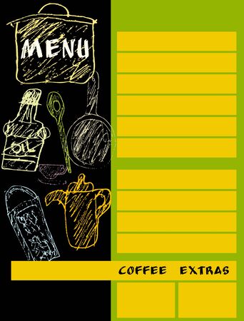 restaurant menu design template mockup for print out, free copy space, vectorのイラスト素材