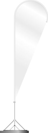 Blank beachflag advertising banner, isolated on white,free copy space, fictional artwork, vectorのイラスト素材