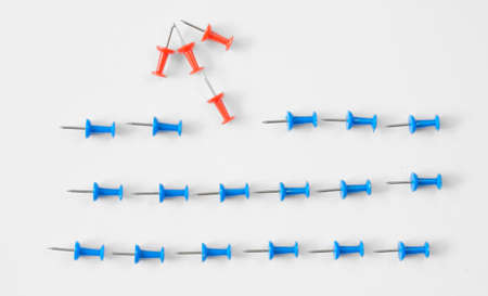 Business metaphor,solution,innovation,idea,consulting, human resources concept with row of drawing...
