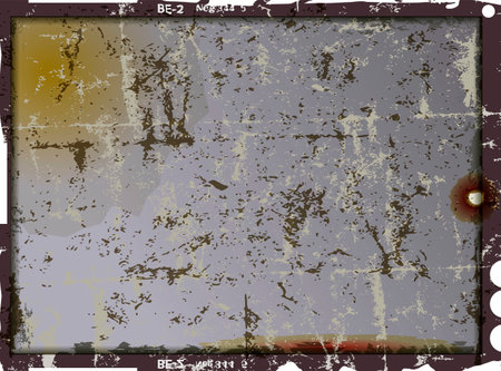 large format film sheet negative, 4 x 5 inch, picture frame,grungy style, free copy spaceの写真素材