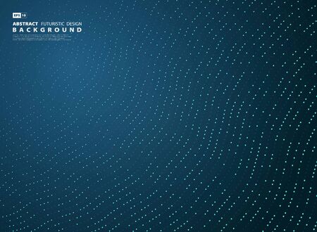 Abstract gradient blue tech line decoration style background.のイラスト素材