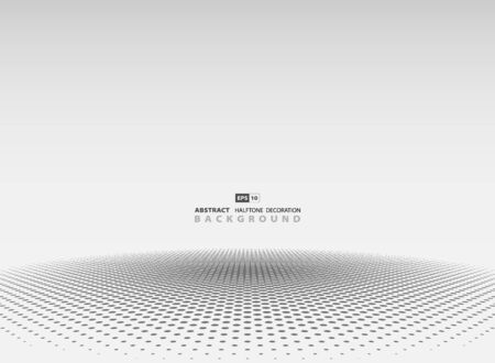 Abstract gray halftone circle decoration background.のイラスト素材