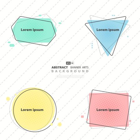 Abstract banners colorful template design set.のイラスト素材