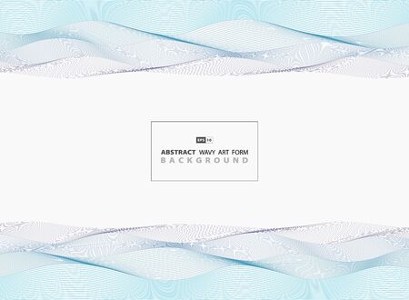 Abstract blue wavy sea pattern design lines background.のイラスト素材