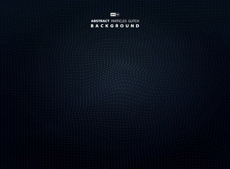 Abstract particle white dot on dark background.のイラスト素材