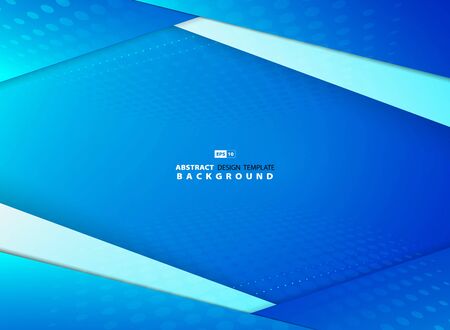 Abstract gradient blue sky overlap design with halftone decoration background.のイラスト素材