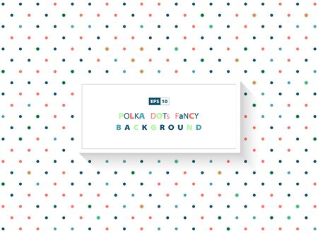 Abstract colorful polka dot pattern design cover artwork.のイラスト素材