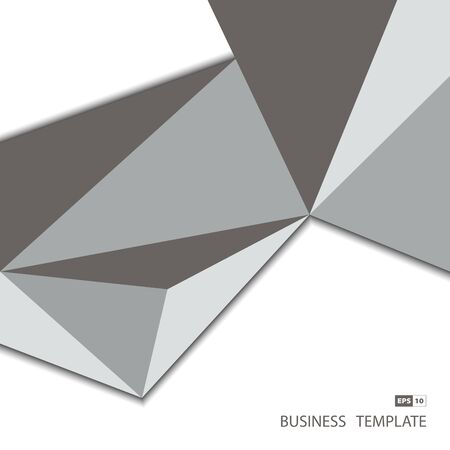Abstract gray business triangles template 3d decoration design.のイラスト素材