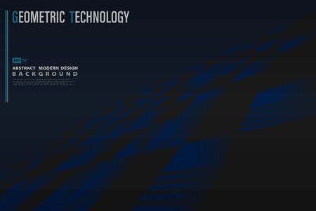 Abstract dark blue technology square design decoration background.のイラスト素材