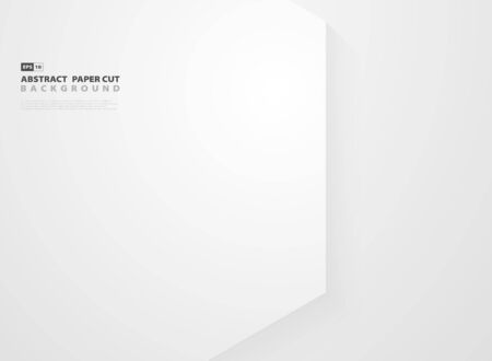 Abstract hexagon techno white gradient background.のイラスト素材