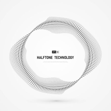 Abstract dot halftone circle technology.のイラスト素材