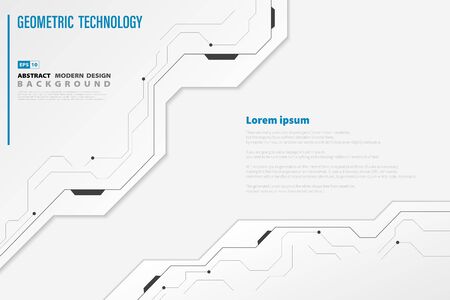Abstract technology white template digital background.のイラスト素材