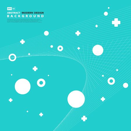 Abstract white geometric on blue background minimal.のイラスト素材