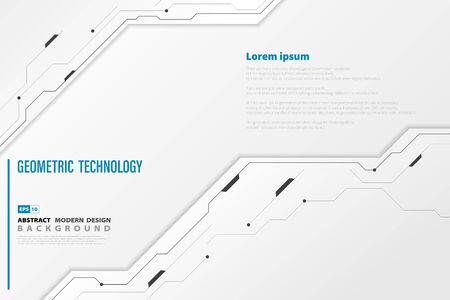 Abstract modern technology white template background.のイラスト素材