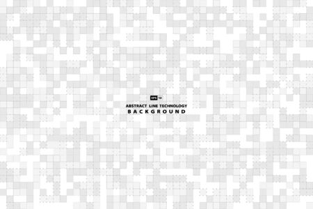 Abstract gray and white square pattern design of minimal decoration background.のイラスト素材