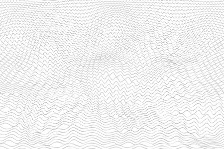 Abstract gray wavy dot pattern design background.のイラスト素材