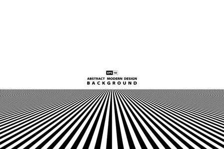 Abstract black and white line pattern art background.のイラスト素材