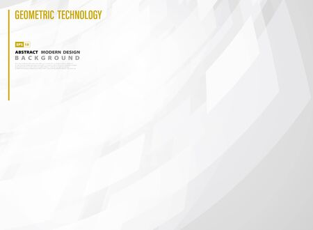 Abstract technology square of white gradient template design background.のイラスト素材