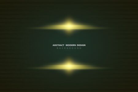 Abstract gradient yellow luxury light on black template design background.のイラスト素材