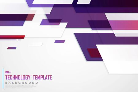 Abstract violet red tech template design of future background.のイラスト素材