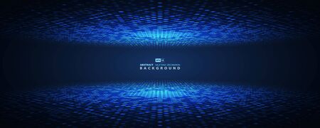 Abstract blue halftone circle futuristic.のイラスト素材