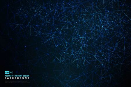 Abstract blue triangle tech design of futuristic artwork template background.のイラスト素材