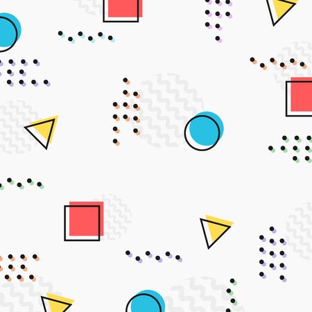 Abstract colorful geometric pattern design with half dot decorative background.のイラスト素材