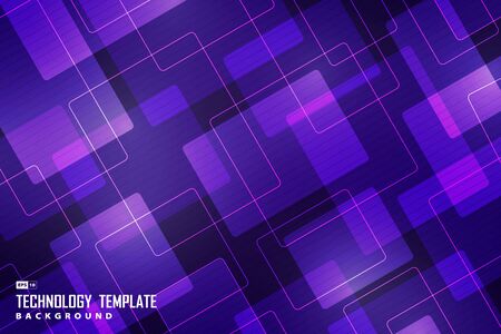 Abstract technology of ultraviolet square pattern design of new trend artwork background.のイラスト素材