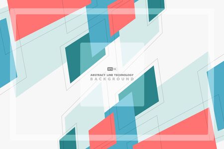 Abstract pastel geometric colorful pattern design background.のイラスト素材