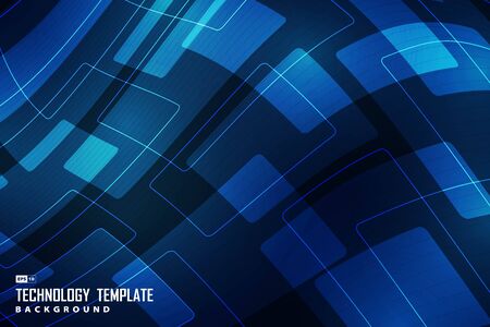Abstract new tech gradient blue of geometric template design decorative background.のイラスト素材