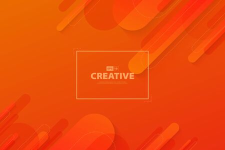 Abstract gradient orange and red color motion element fluid movement landing page background.のイラスト素材