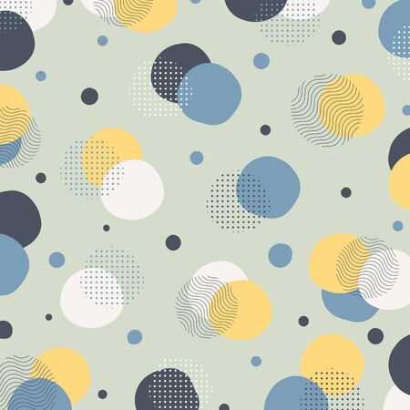 Abstract minimal geometric of hand drawn element decorate on pastel background.のイラスト素材