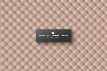Abstract brown circle pattern tech design of artwork decorative background.のイラスト素材