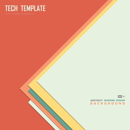 Abstract minimal pastel overlap layer design of square geometric background.のイラスト素材