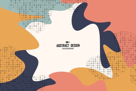Abstract colorful minimal of grunge design decorative artwork background.のイラスト素材