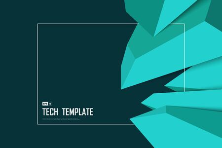 Abstract minimal blue crystal geometric pattern design of cover decorative background.のイラスト素材