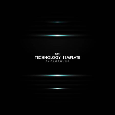 Abstract gradient black of tech design with blue flare light design with free space center background.のイラスト素材