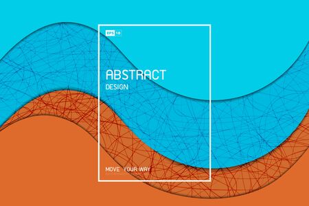 Abstract black grunge line drawing pattern design artwork template decorative background.のイラスト素材