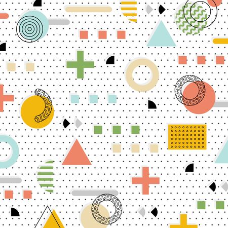 Abstract colorful geometric pattern element design decoration background.のイラスト素材