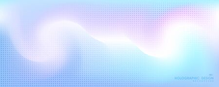 Abstract wide gradient halftone of hologram background.のイラスト素材