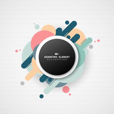 Abstract color minimal style of geometry element cover background.のイラスト素材