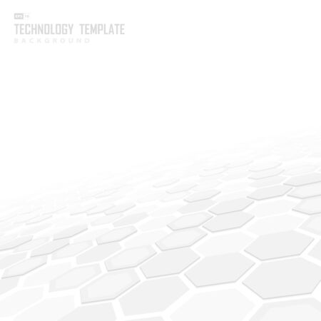 Abstract technology hexagonal pattern design artwork cover background.のイラスト素材