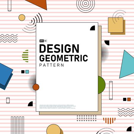 Abstract cover design of geometric pattern artwork background.のイラスト素材