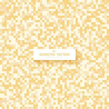 Abstract yellow square pattern artwork template design background.のイラスト素材