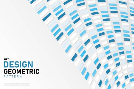 Abstract square blue technology style design of cover background.のイラスト素材