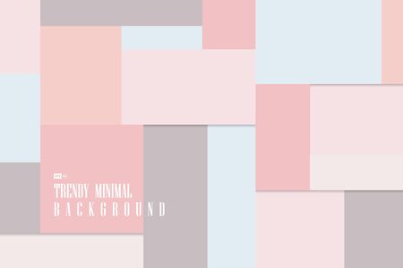 Abstract soft pastel color design of square pattern shape artwork background.のイラスト素材